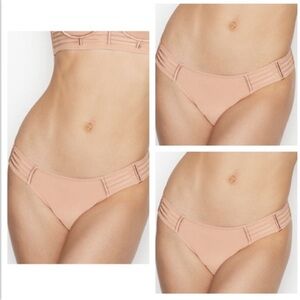 3 VICTORIA’S SECRET LUXE LINGERIE MESH CHEEKINI PANTIES BUNDLE XL